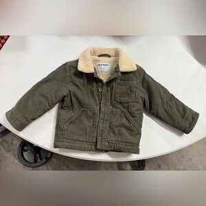 Button Up Toddler Sherpa Lined Jacket